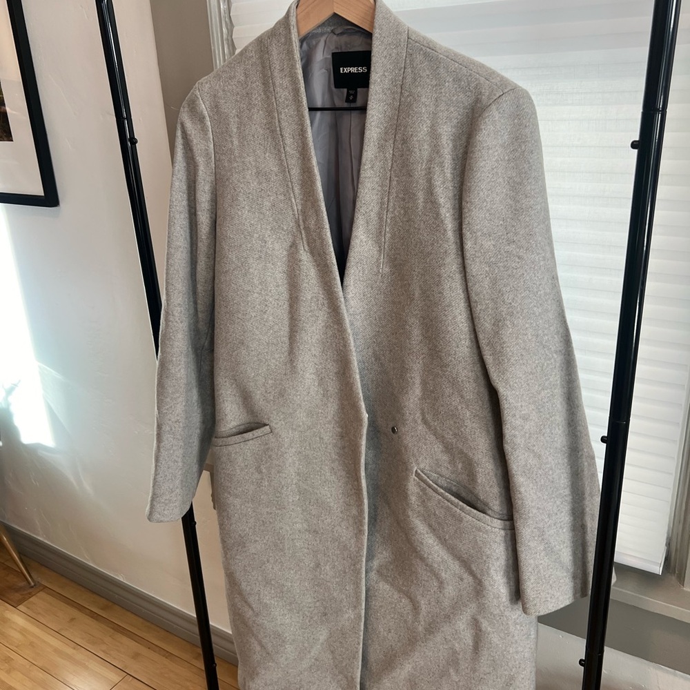 Express Gray Long Coat